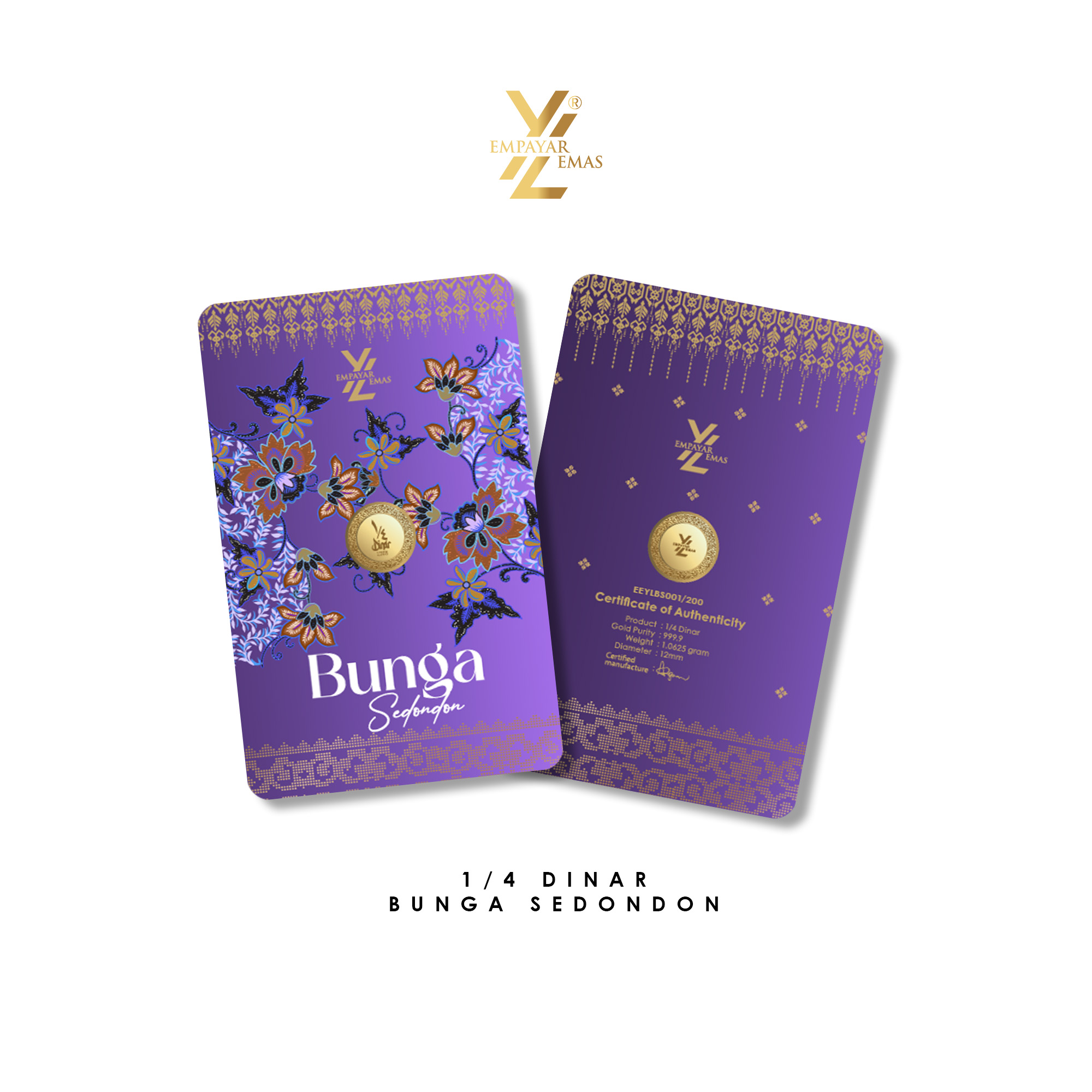 1/4 DINAR DINAR BUNGA SEDONDON (999.9)(READY STOCK DI HQ: 14 OKTOBER)