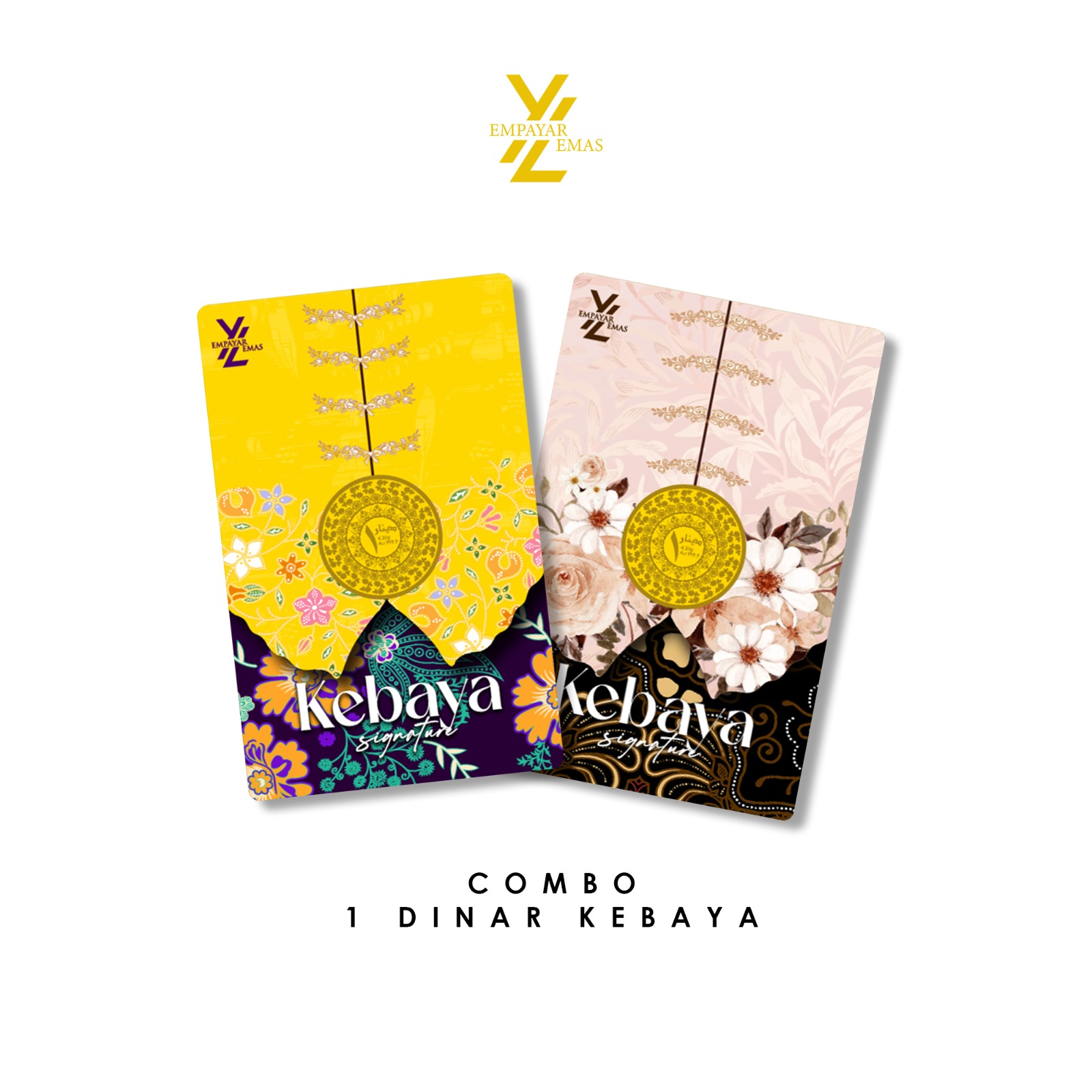 COMBO 1 DINAR KEBAYA PINK + 1 DINAR KEBAYA YELLOW (999.9)(READY STOCK DI HQ: 20 OKTOBER)