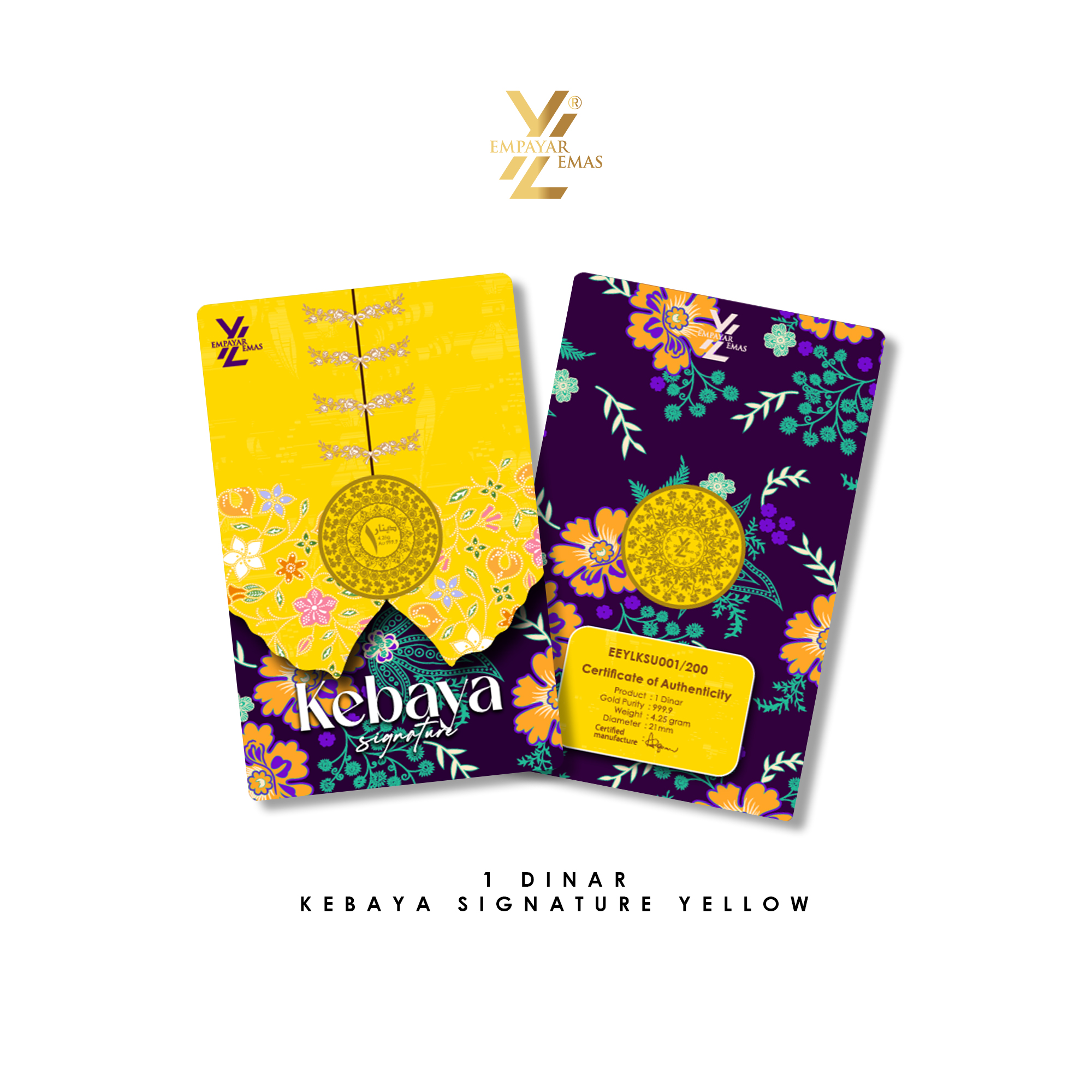 1 DINAR KEBAYA SIGNATURE YELLOW (999.9)