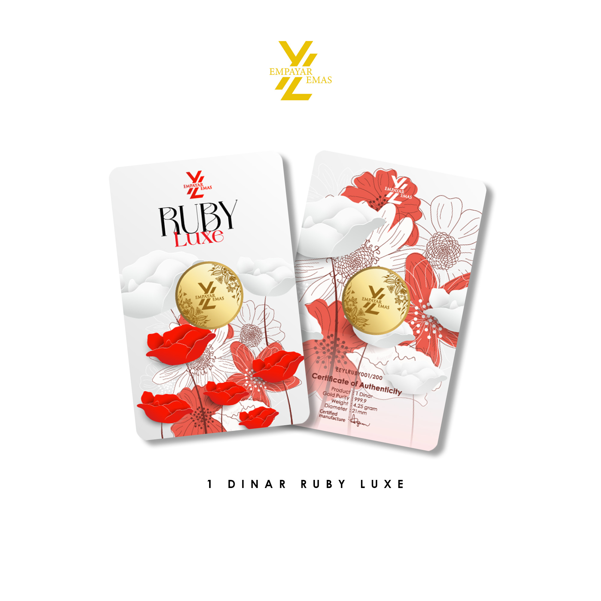 1 DINAR RUBY LUXE (999.9)(READY STOK DI HQ: 17 JULAI 2026)
