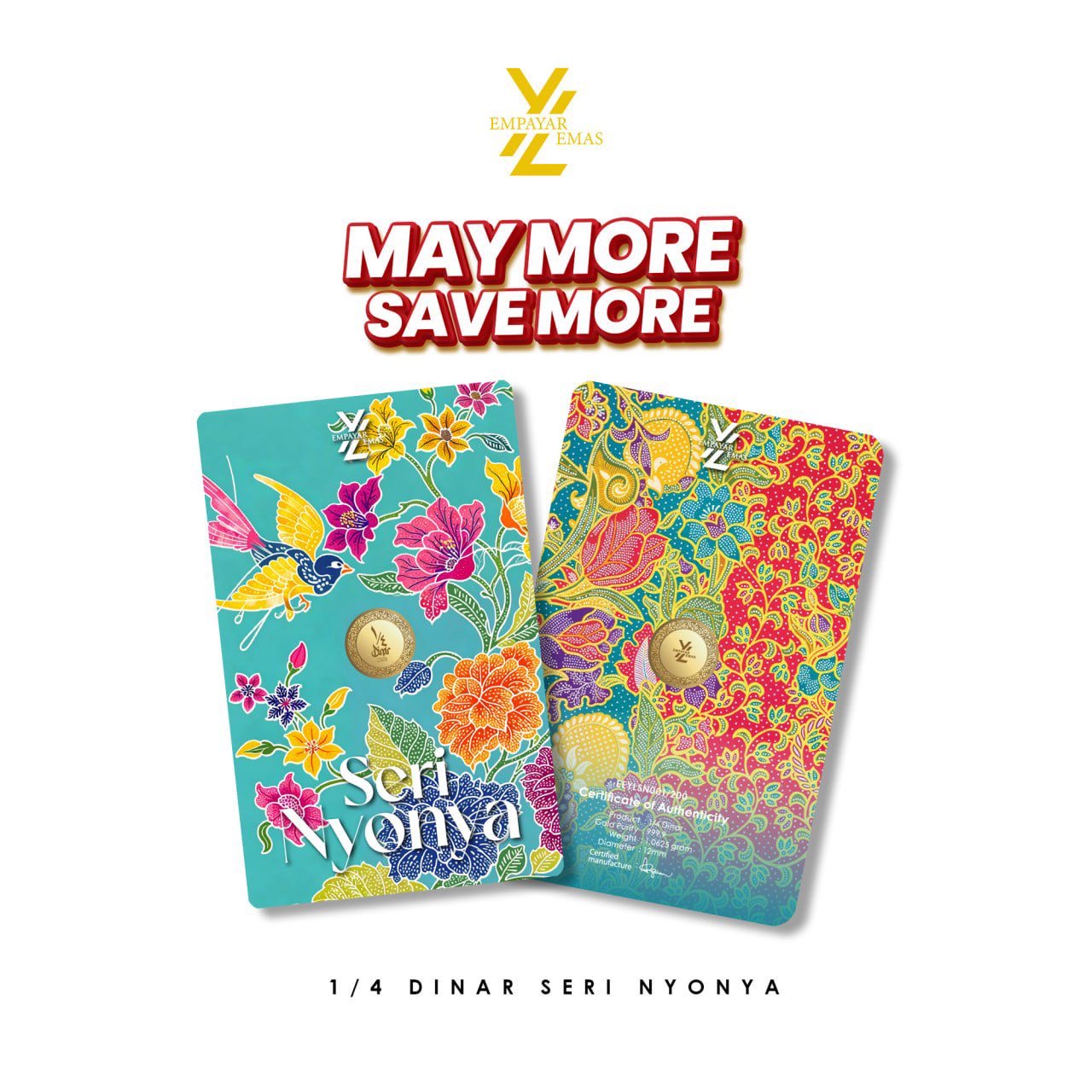 1/4 DINAR SERI NYONYA (999.9)
