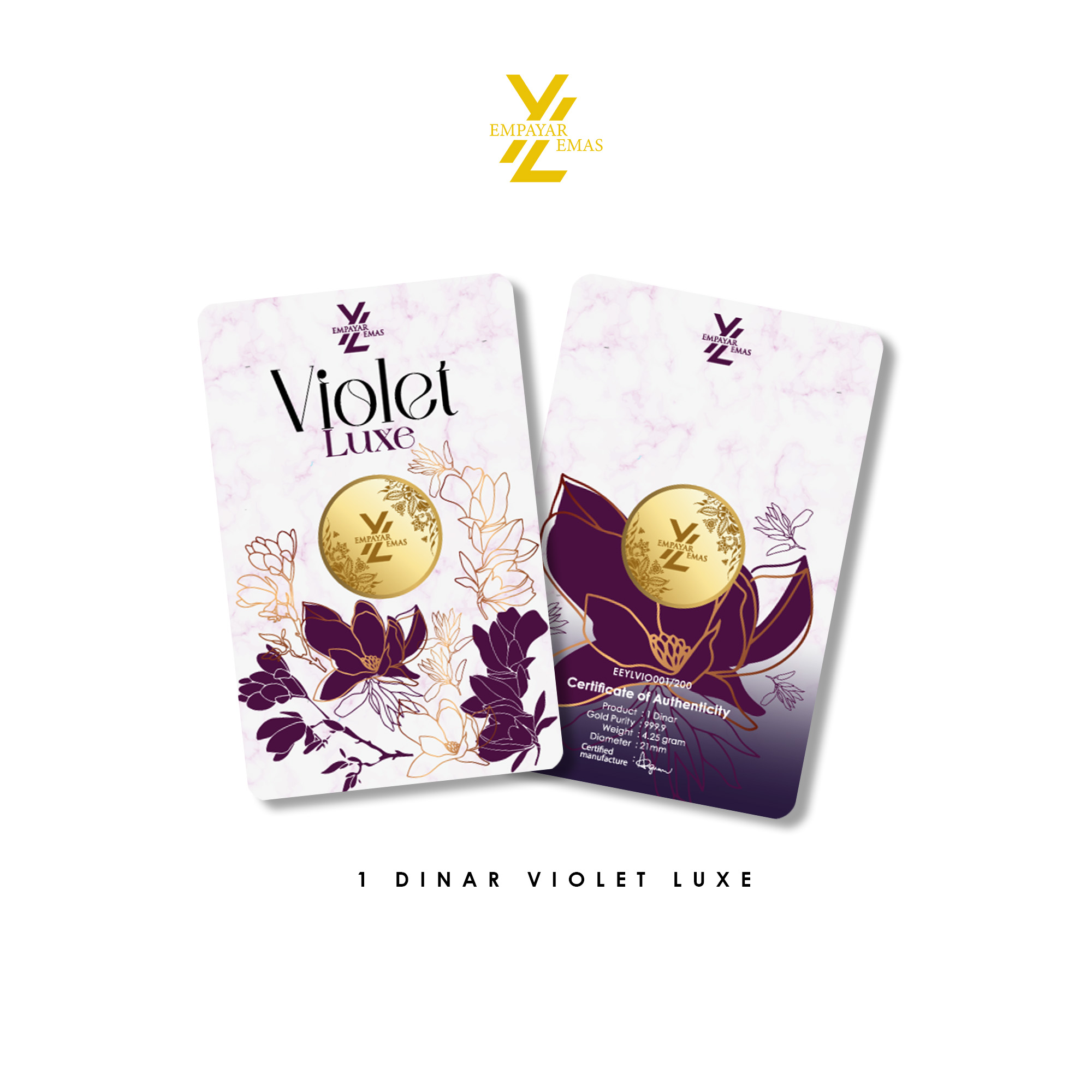 1 DINAR VIOLET LUXE (999.9)READY STOK DI HQ:17 JULAI 2026)