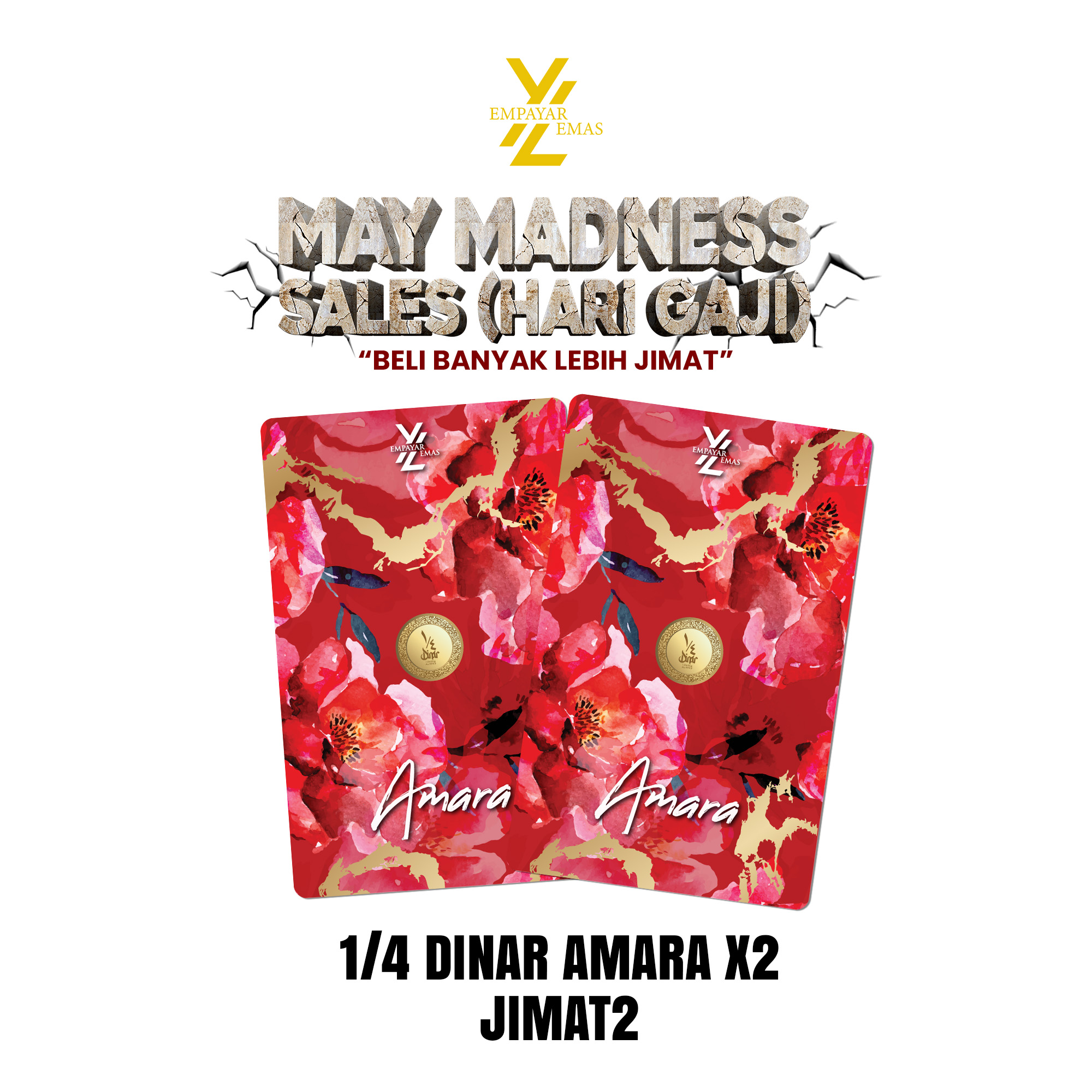 COMBO 1/4 DINAR AMARA x 2 PCS (999.9)
