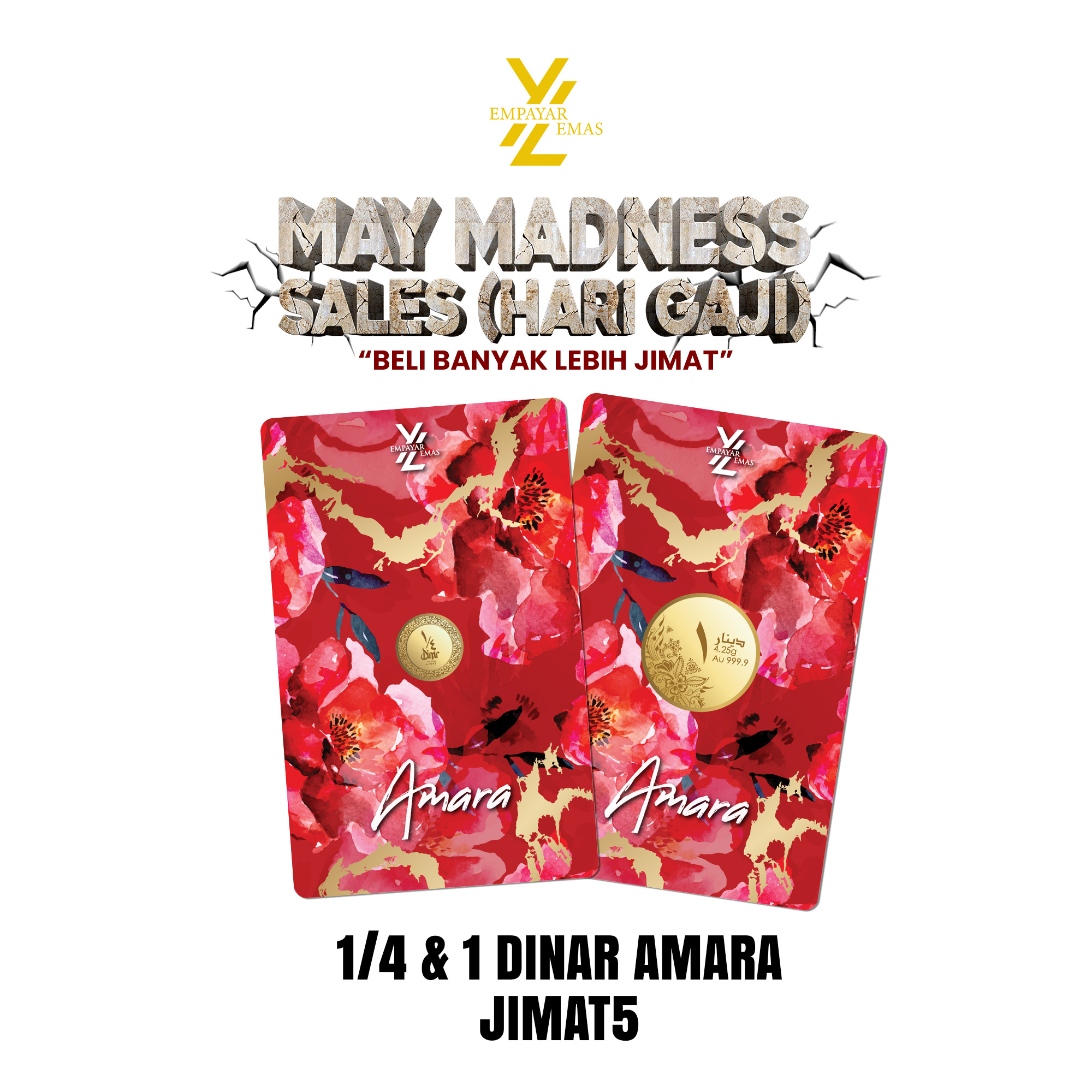 COMBO 1/4 DINAR AMARA +1 DINAR AMARA (999.9)