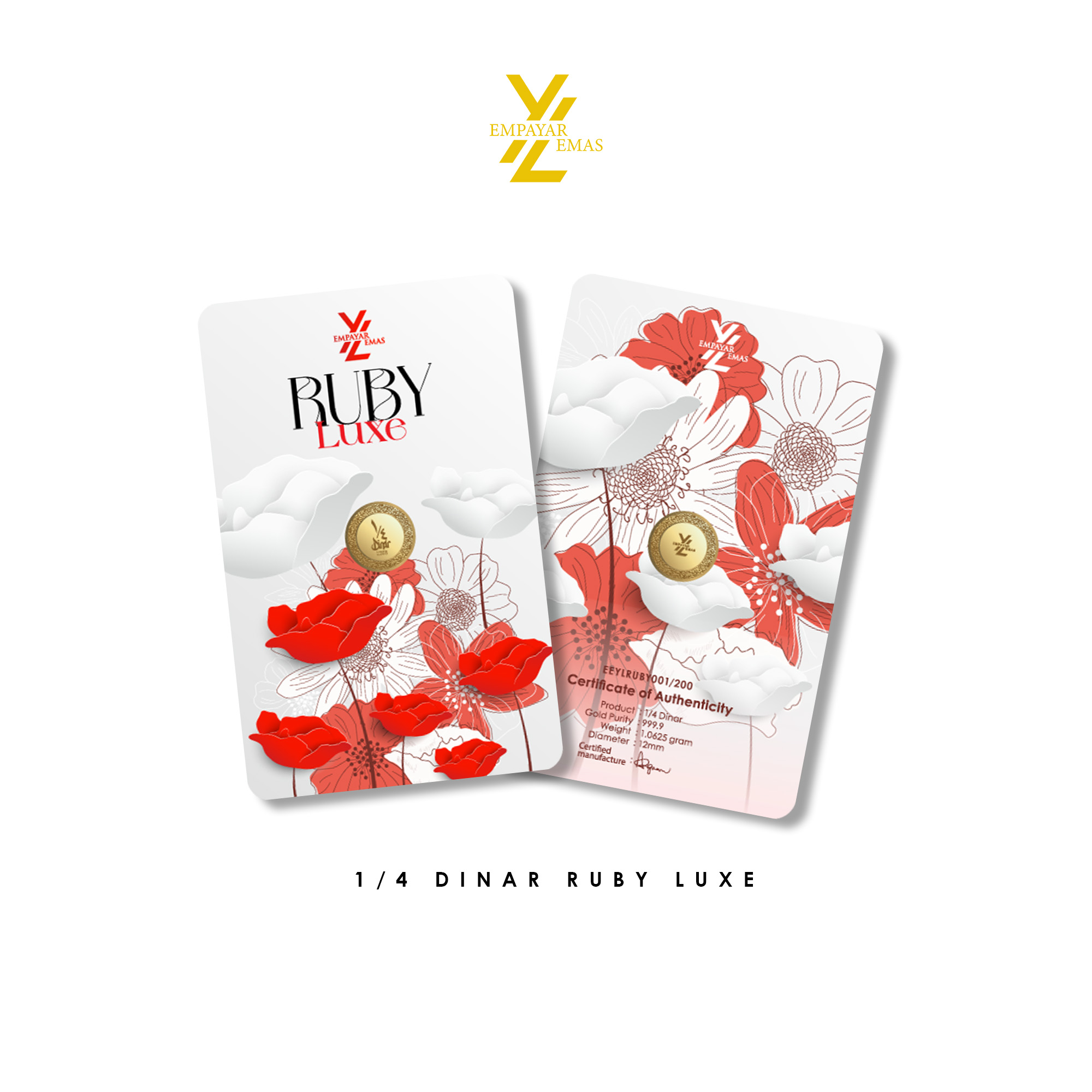 1/4 DINAR RUBY LUXE (999.9)(READY STOK DI HQ 17 JULAI)